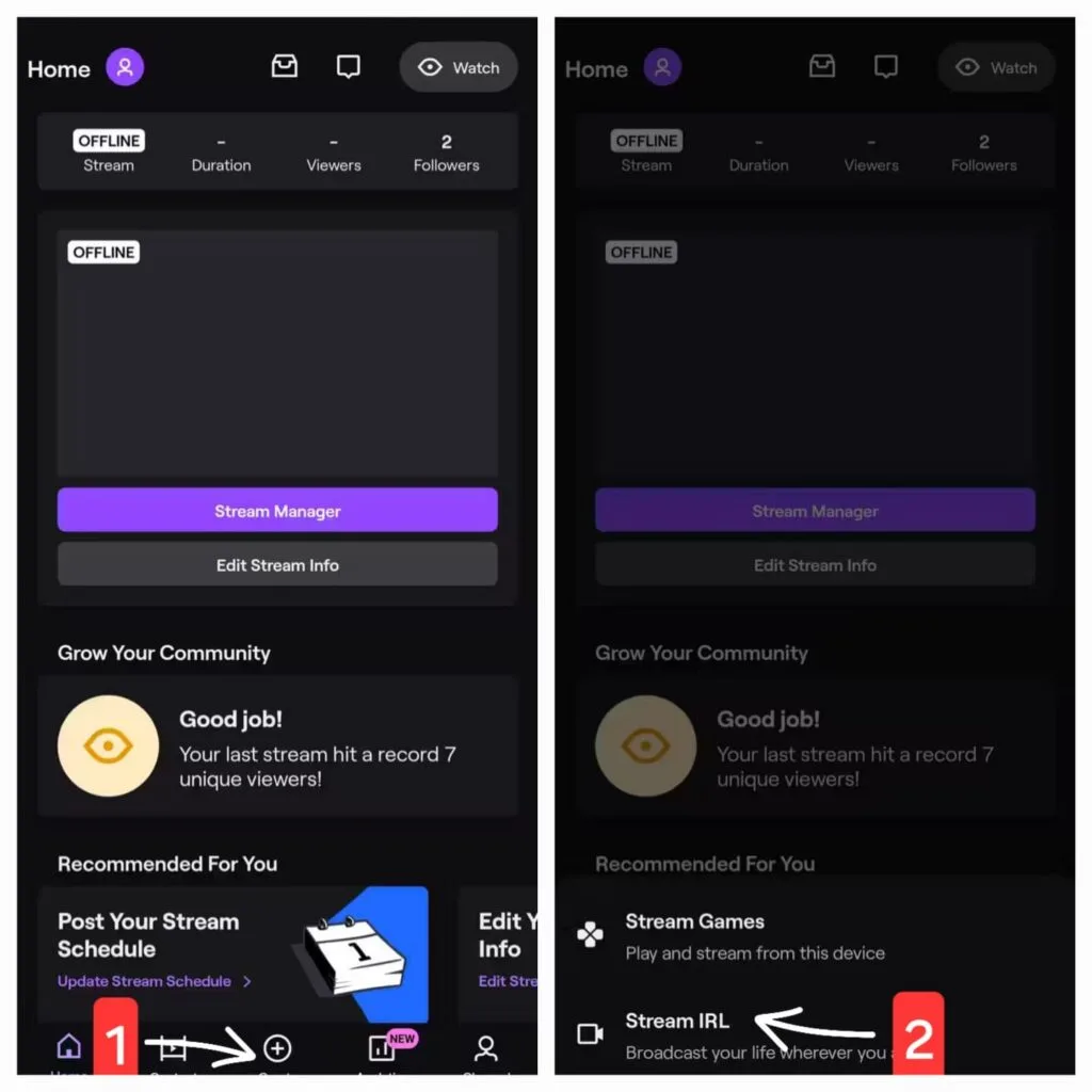 Live Streaming on Twitch Using the Mobile App