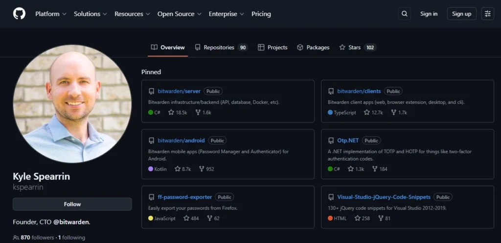 Bitwarden مدير كلمات المرور